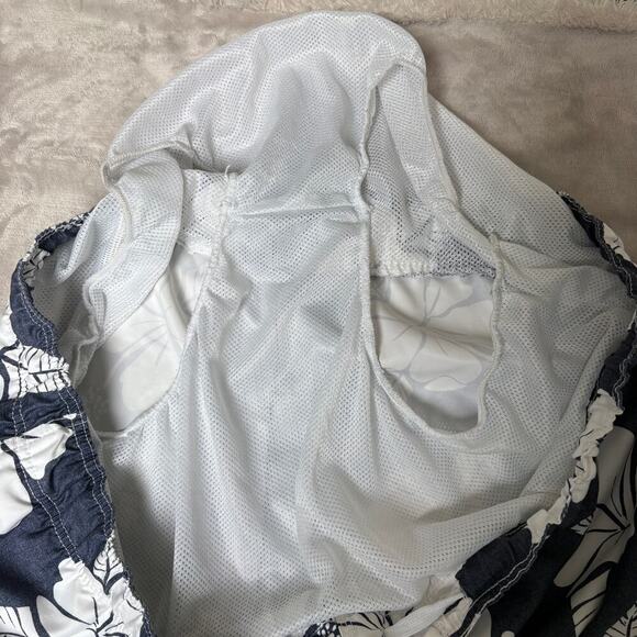 Swim Trunks OP Mens 2XL Hawaiian Print Navy White Holiday Vacation 44-46 - Picture 5 of 5